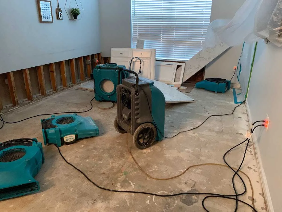 Dehumidifier in flood-cut room for Water Extraction & Removal in Valley
